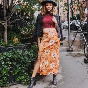 Fall Floral Skirt